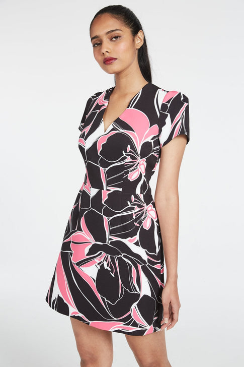 Atalie Stencil Floral Dress 1