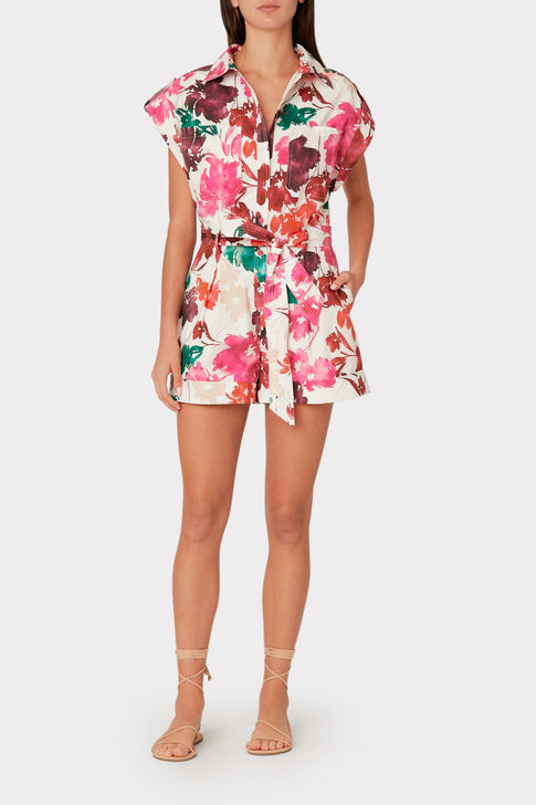 Dia Watercolor Silhouette Romper 1