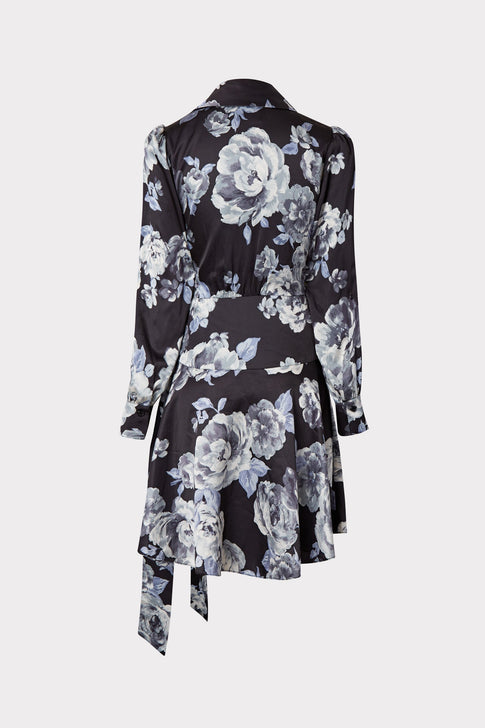 Samara Winter Floral Satin Dress 3