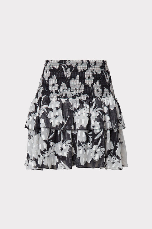 Wyatt Floral Print Skirt 0