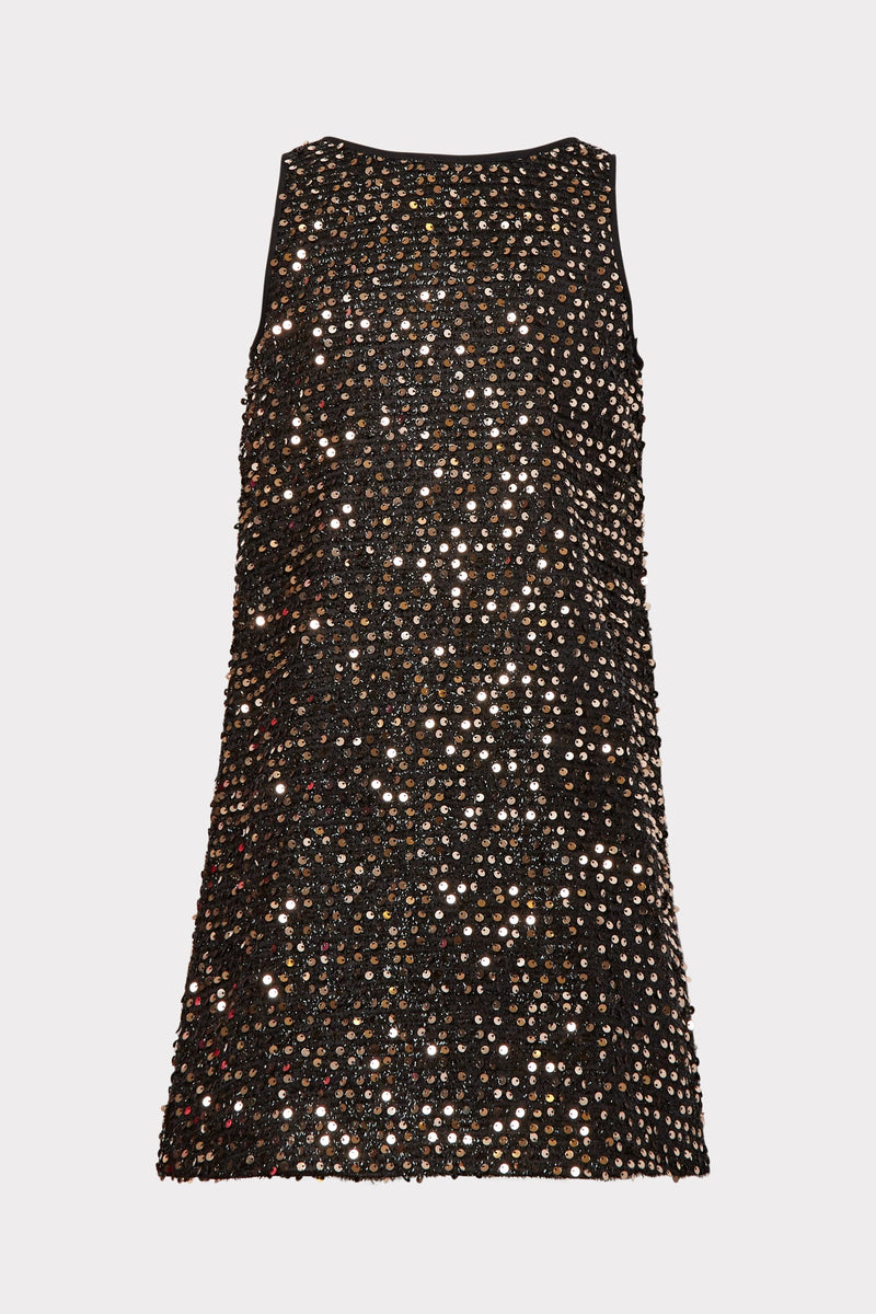Milly Minis Tinsel Sequins Angular Shift Dress