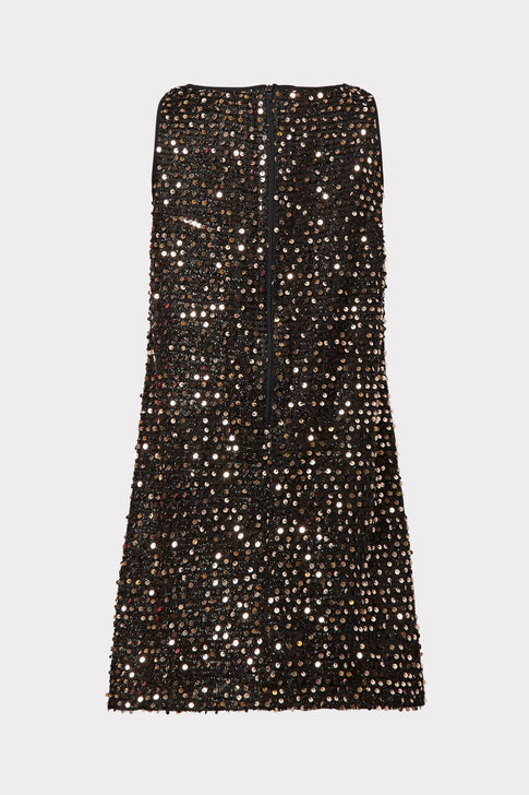 Milly Minis Tinsel Sequins Angular Shift Dress 1