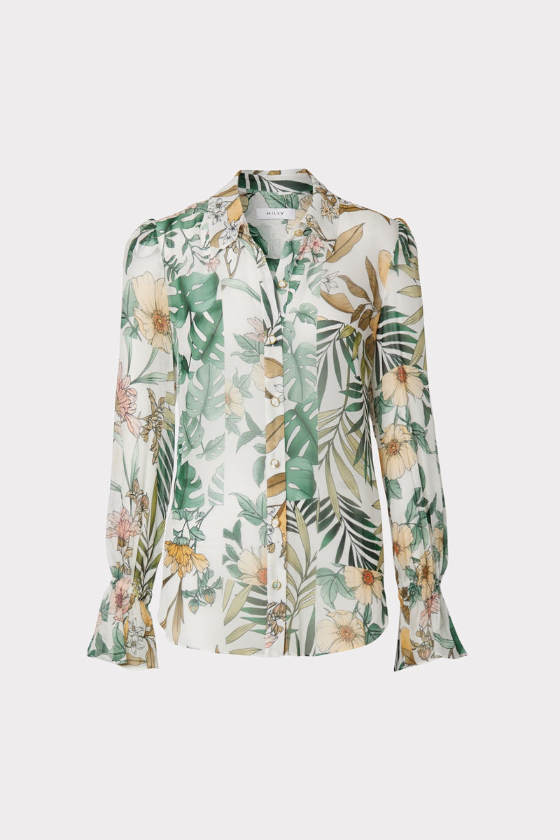 Lacey Jungle Print Blouse