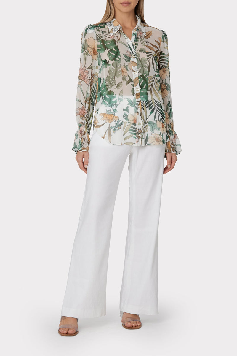 Lacey Jungle Print Blouse