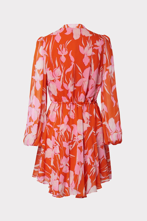 Reina Parrot Tulip Dress Coral Multi Image 4 of 4