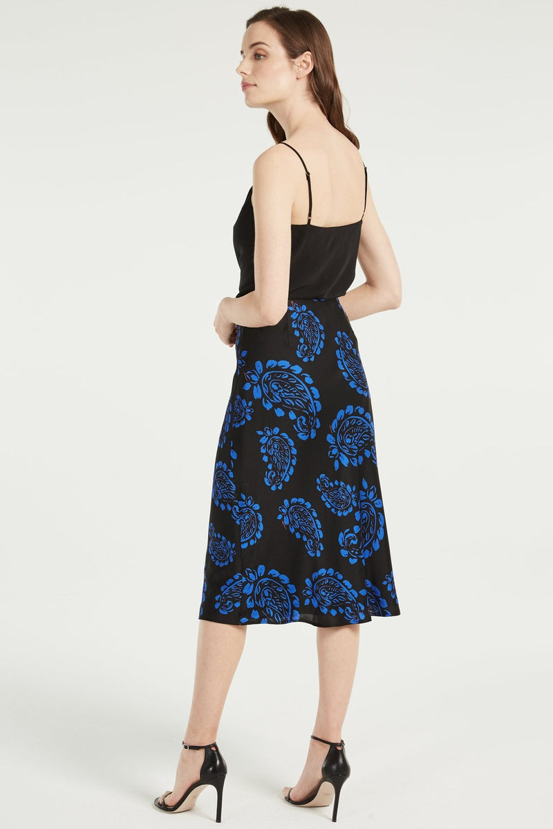Fion Tossed Paisley Bias Skirt