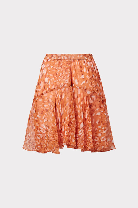 Nikki Sand Leopard Chiffon Skirt 3