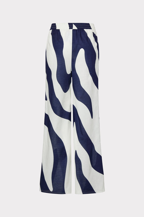 Zebra Print Cotton Voile Track Pant 3