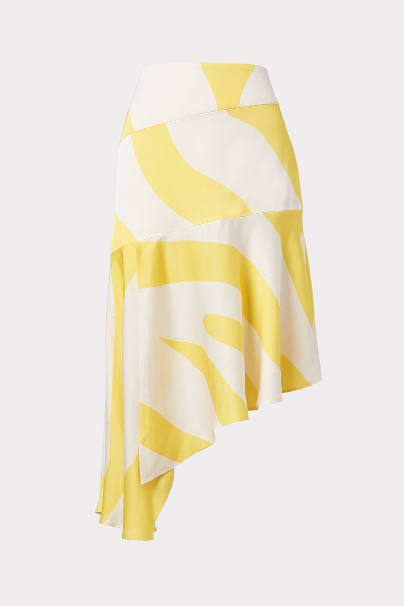 Spring Zebra Viscose Cascade Skirt
