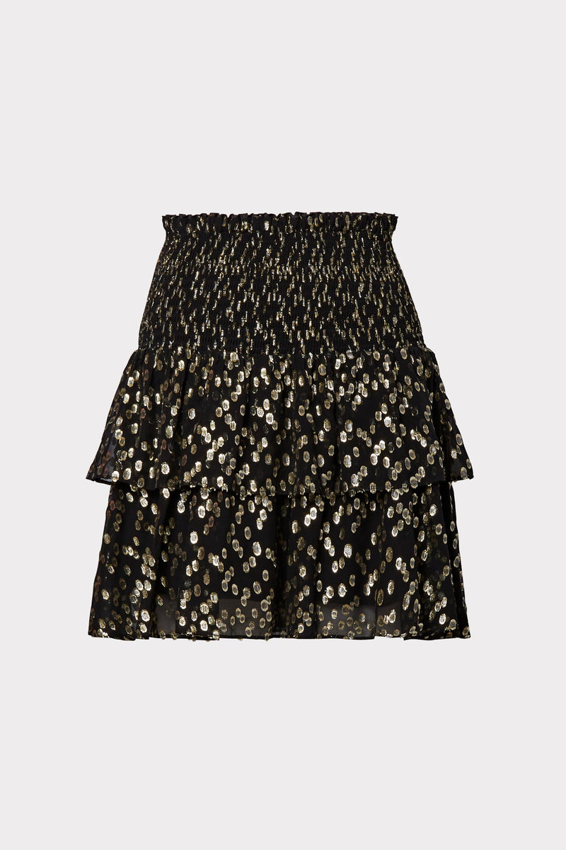 Vail Metallic Dot Clip Skirt