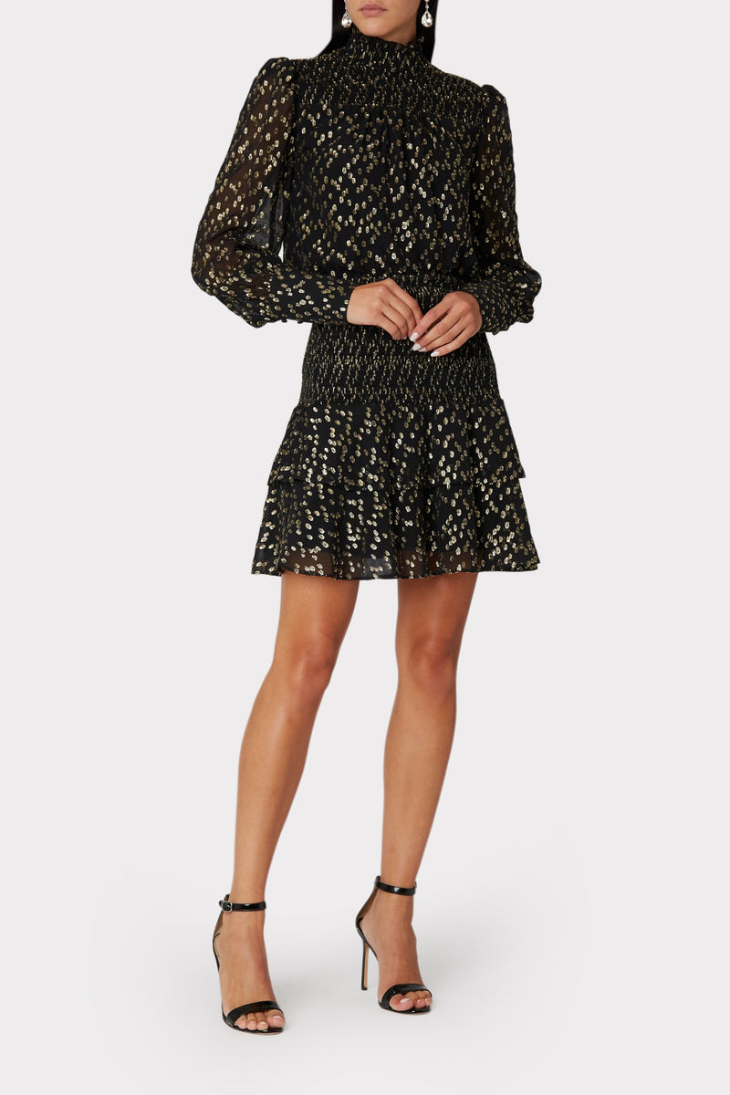 Vail Metallic Dot Clip Skirt