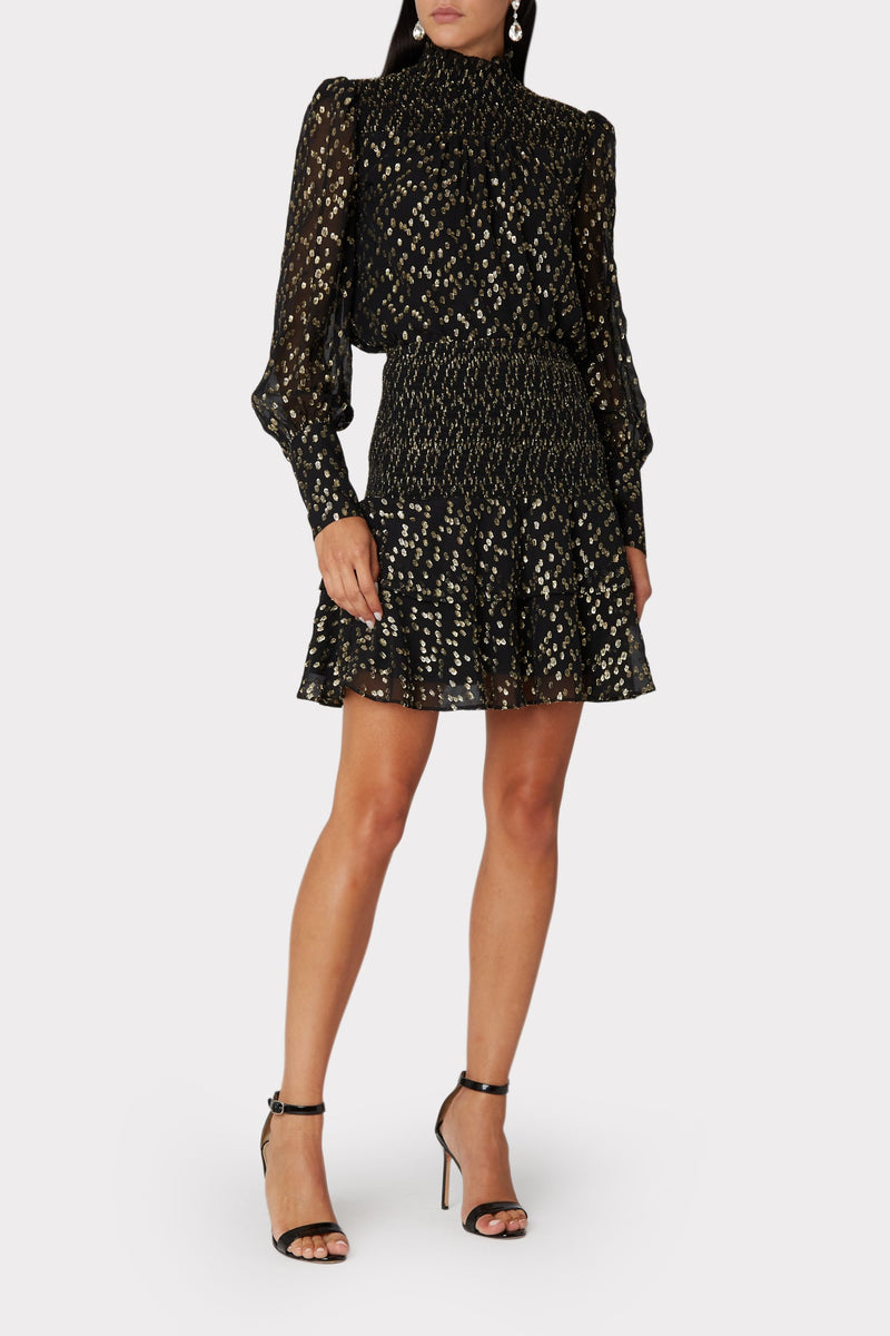 Vicky Metallic Dot Clip Top