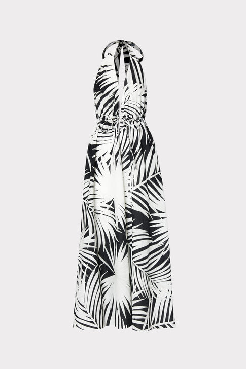 Dominque Oversized Palm Print Maxi Dress 0