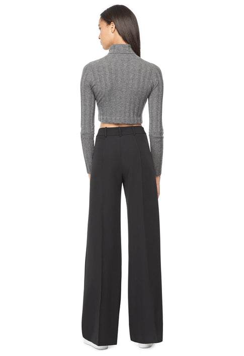 Cashmere Cropped Sweater HEATHER GREY Image 2 of 2