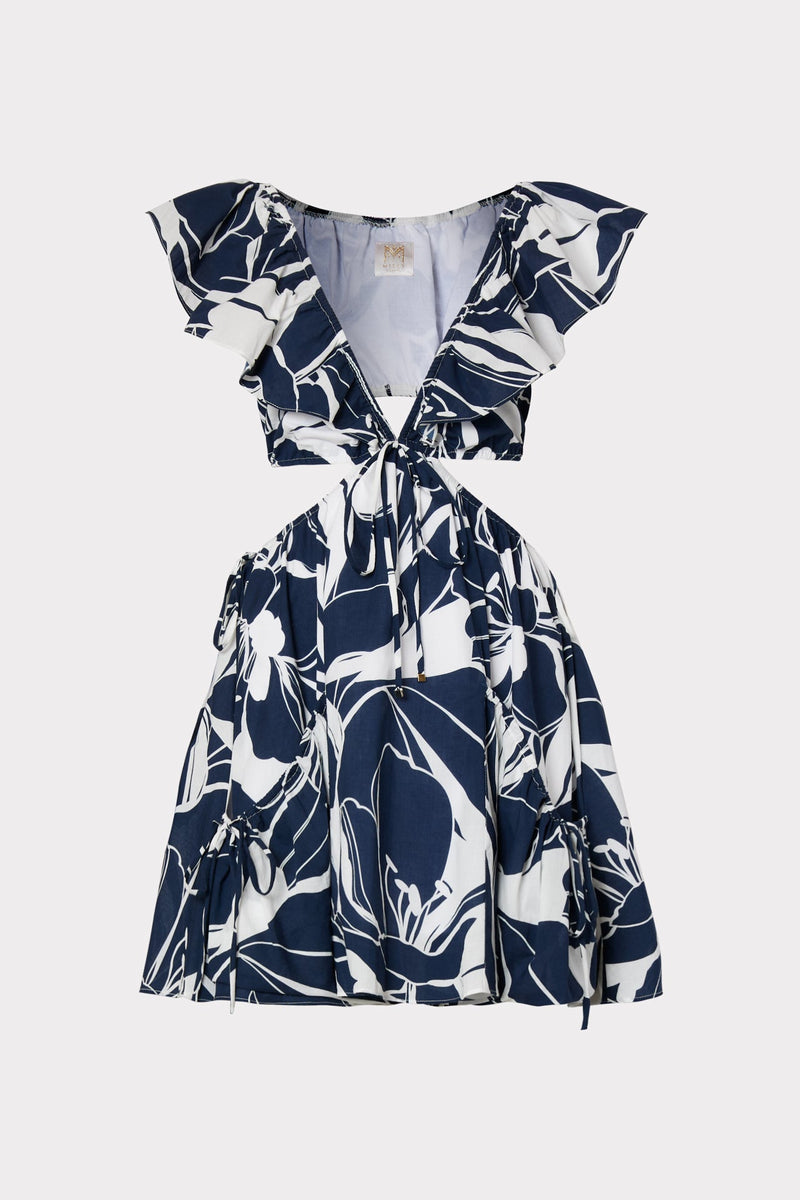 Delilah Stencil Floral Voile Dress