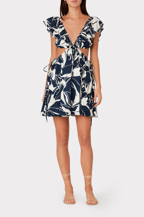 Delilah Stencil Floral Voile Dress 1