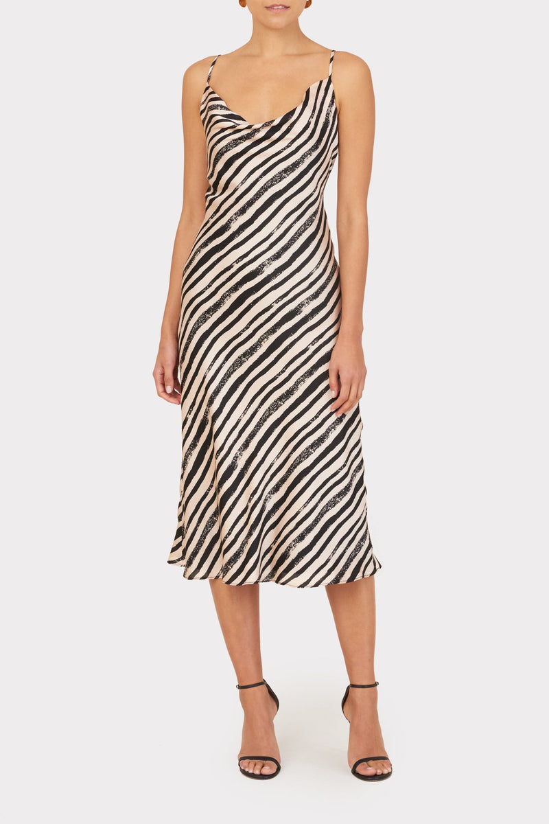 Lola Brushstoke Satin Dress