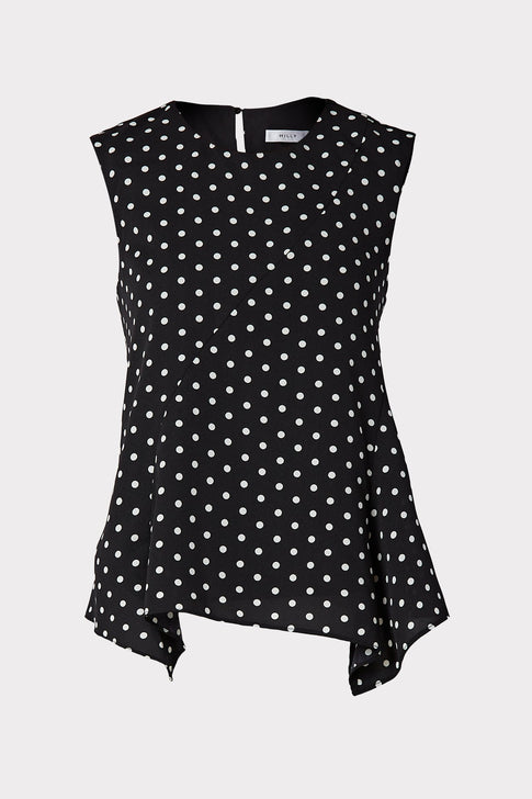 Leslie Small Dot Print Top 0