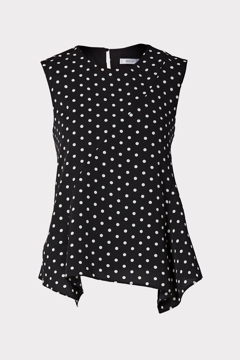 Leslie Small Dot Print Top