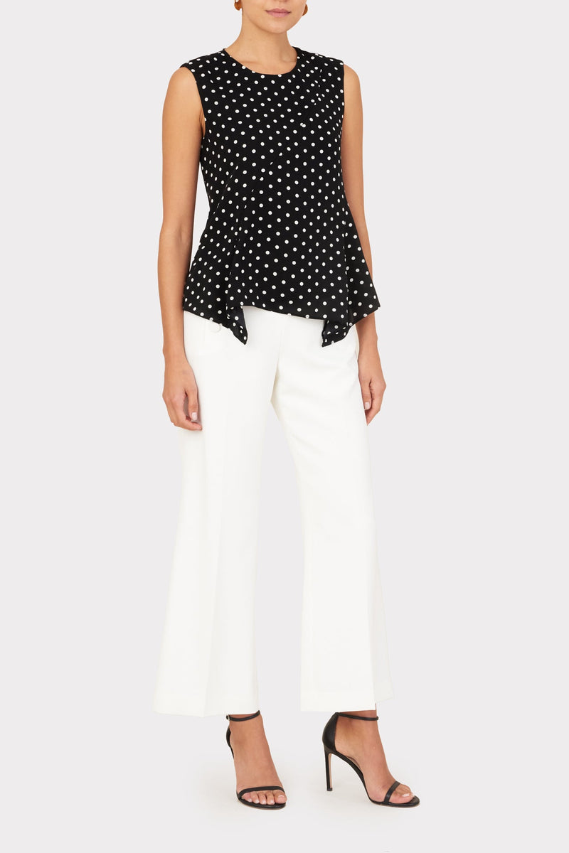 Leslie Small Dot Print Top