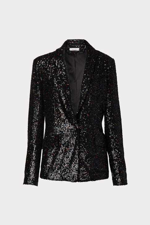 Confetti Sequin Fitted Blazer 0