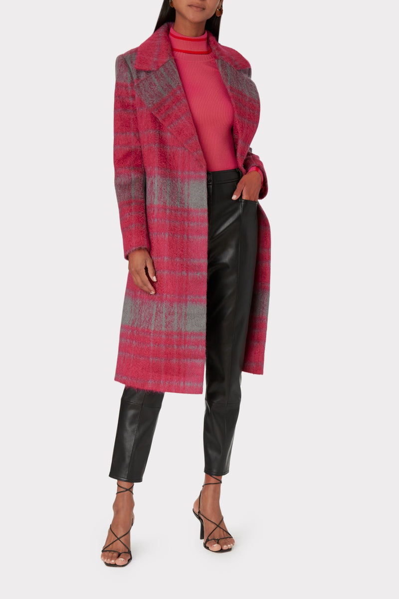 Renee Plaid Wool Coat