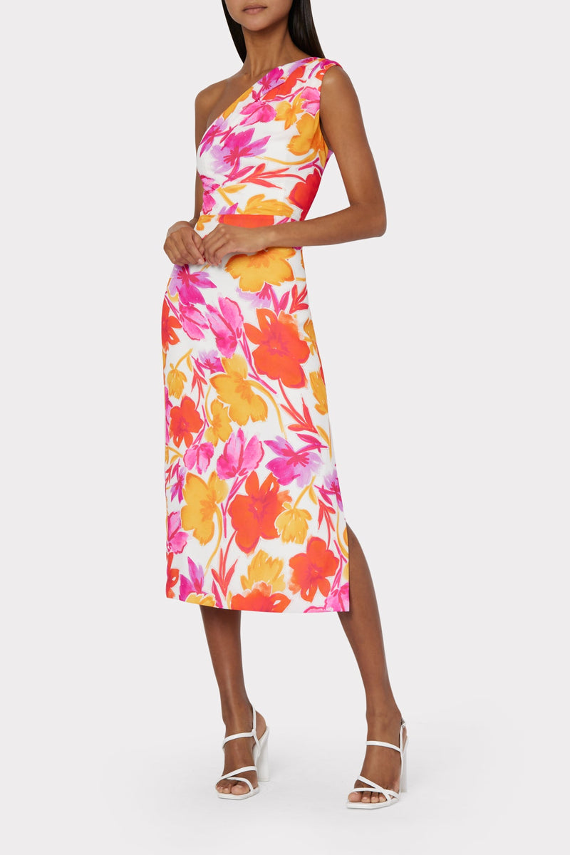 Elin Paper Peony Printed Dress