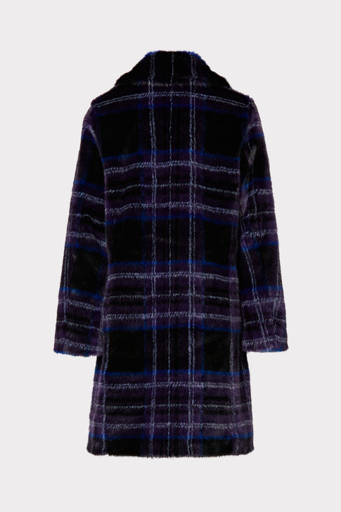 Faux Fur Window Pane Coat 3