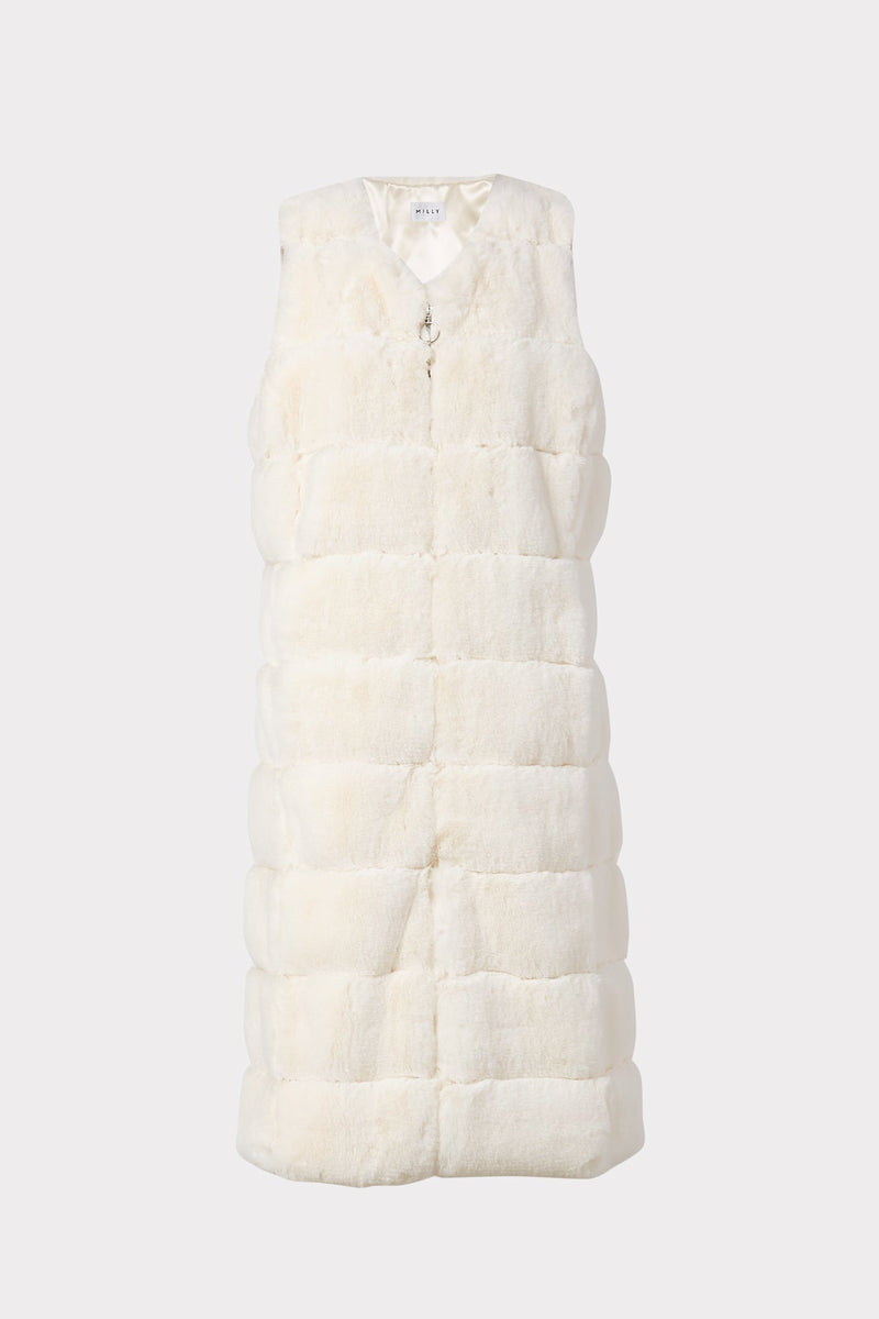 Tanya Stripe Fur Vest