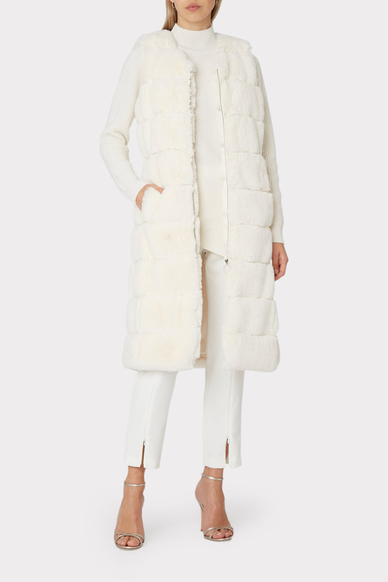 Tanya Stripe Fur Vest