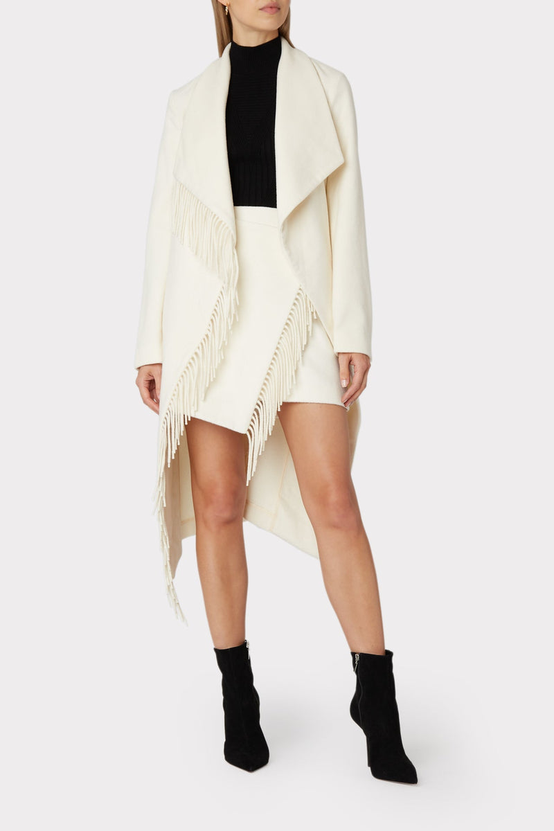 Fringe Wool Coat