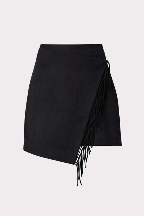 Saylor Wool Fringe Skirt 0