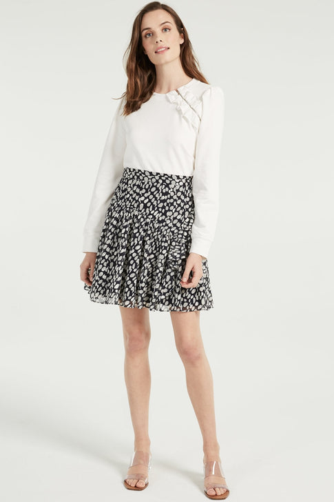 Heidi Abstract Dot Burnout Skirt 0