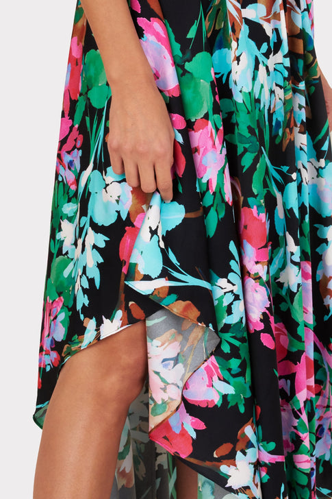 Angie Neon Floral Silk Dress 2