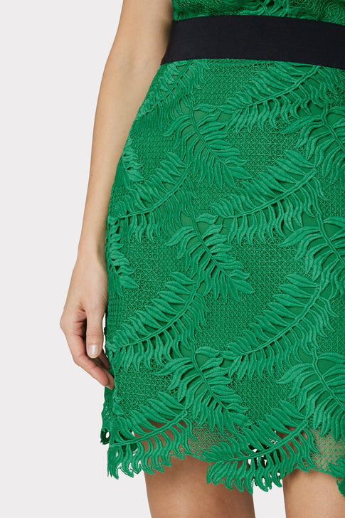 Tropical Palm Lace Mini Skirt 6