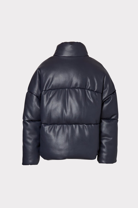 Vegan Leather Puffer Jacket 7