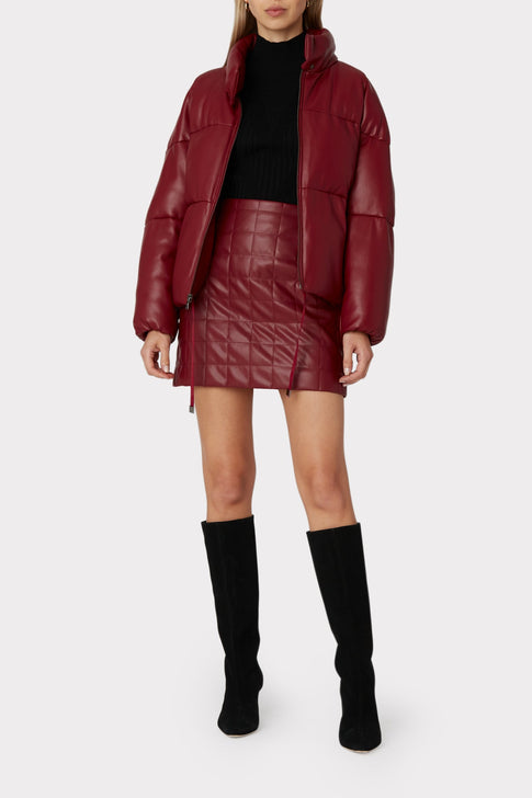 Vegan Leather Puffer Jacket 9