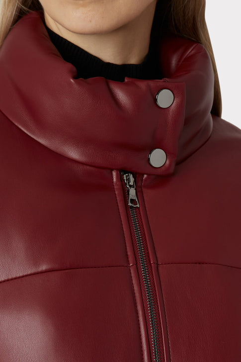 Vegan Leather Puffer Jacket 10