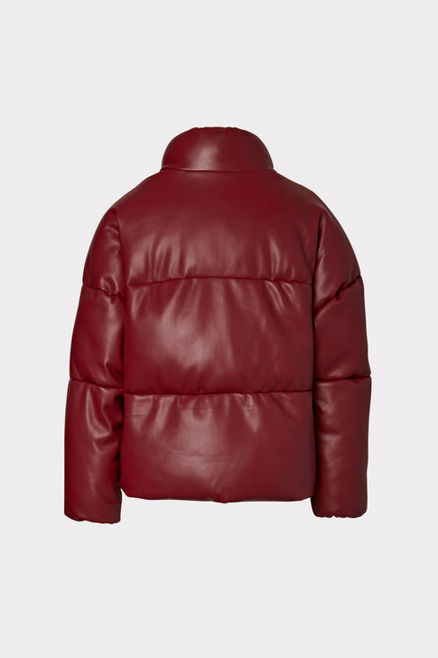 Vegan Leather Puffer Jacket 11