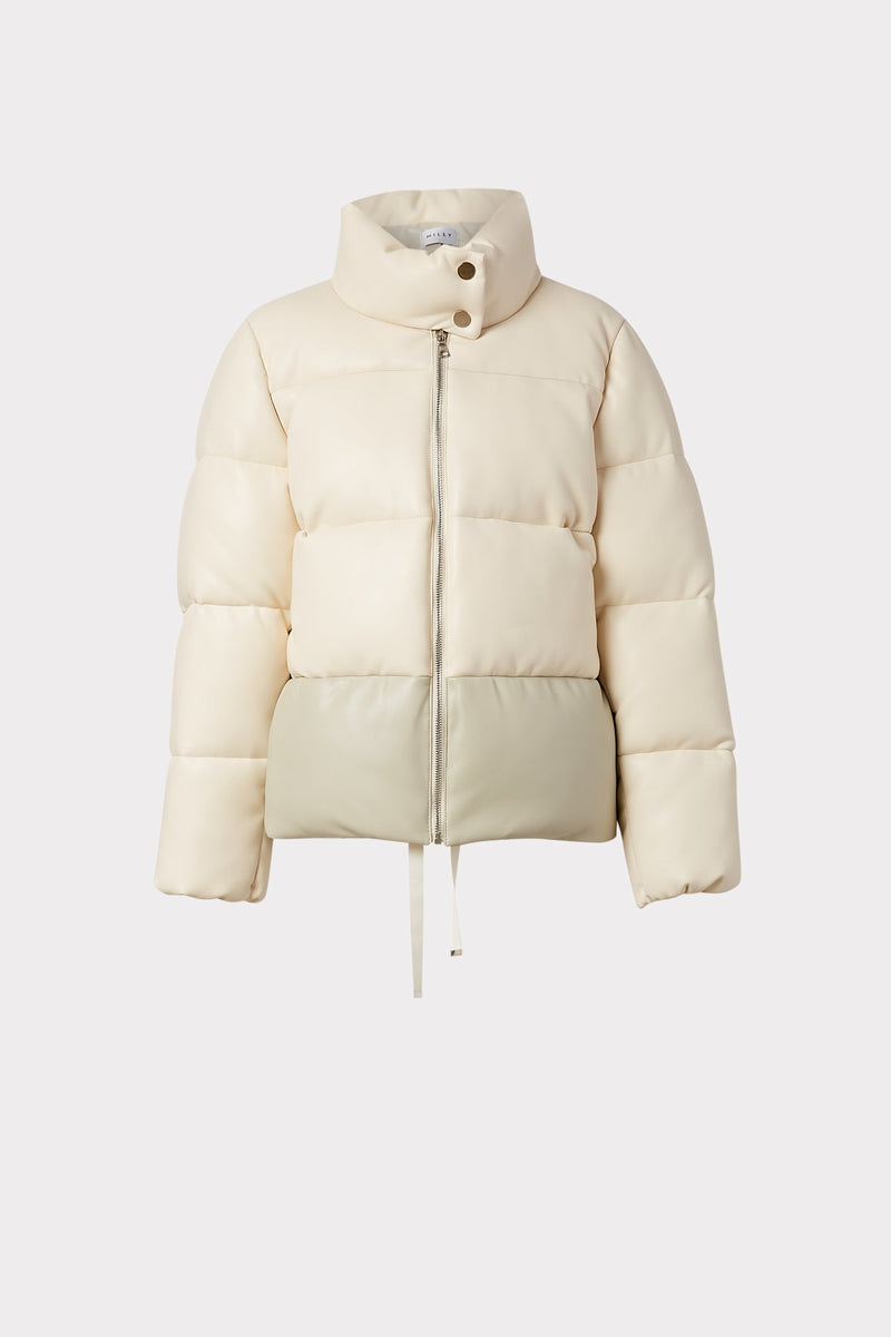 Sharon Vegan Leather Puffer Jacket
