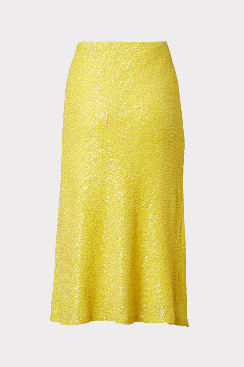 Stretch Micro Sequins Bias Skirt