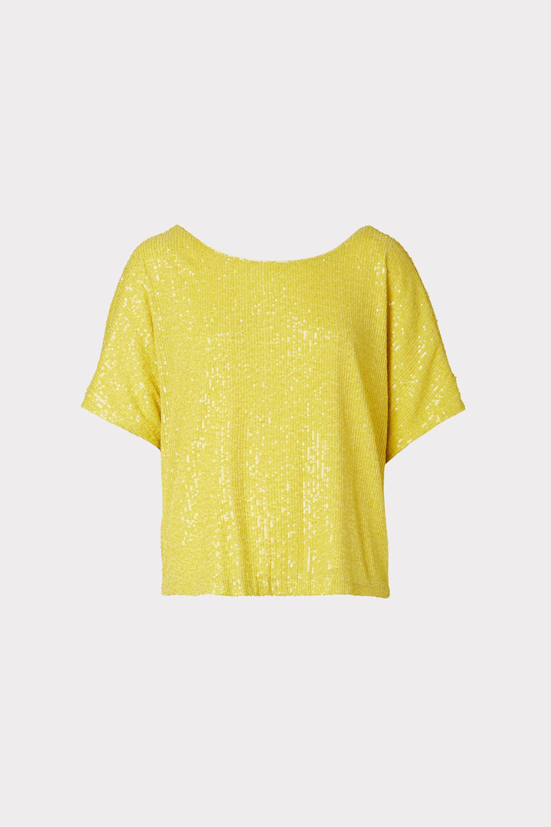Stretch Micro Sequins Dolman Top