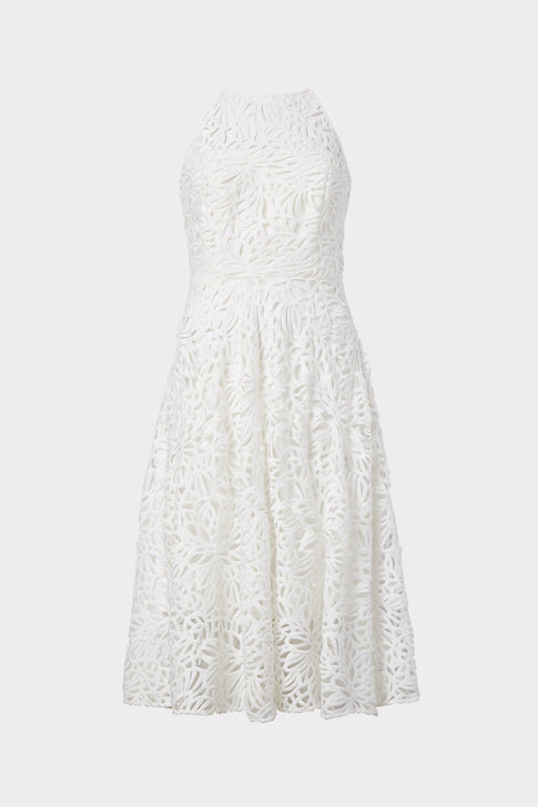 Alessia Embroidered Lace Dress 0