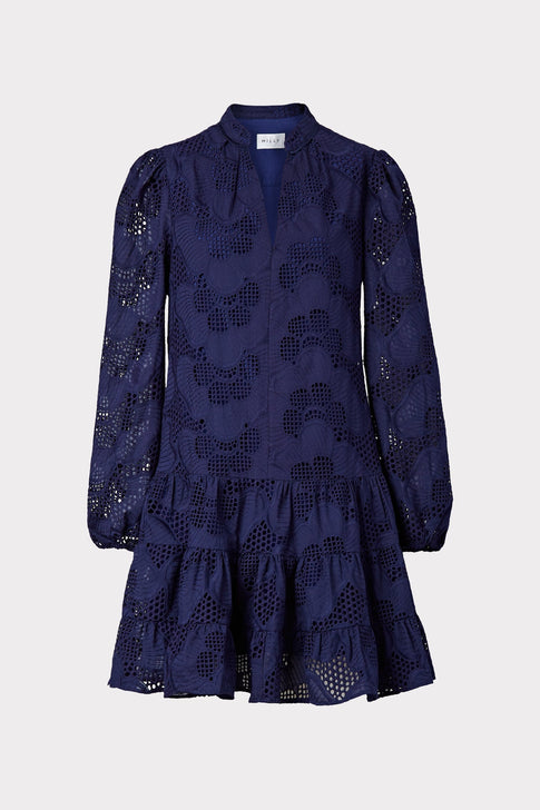 Margaret Pieres Eyelet Dress 0