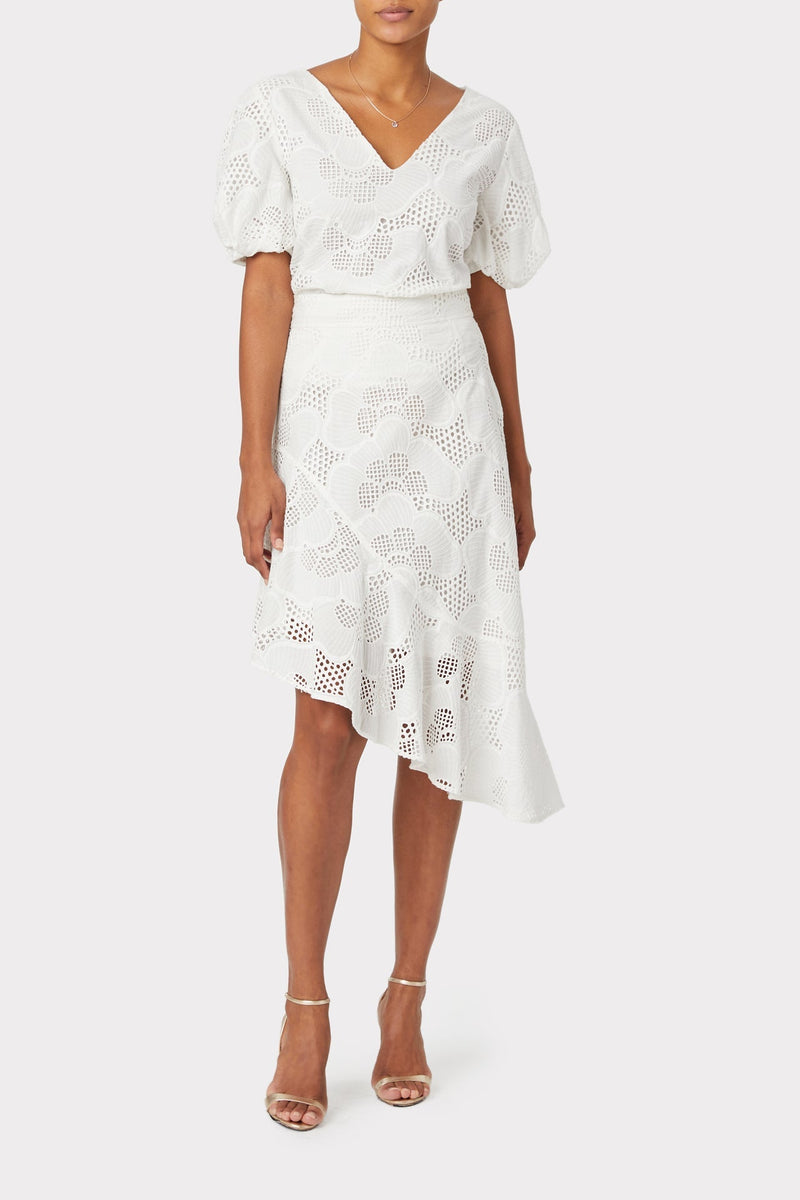 Maci Pieres Eyelet Puff Sleeve Top