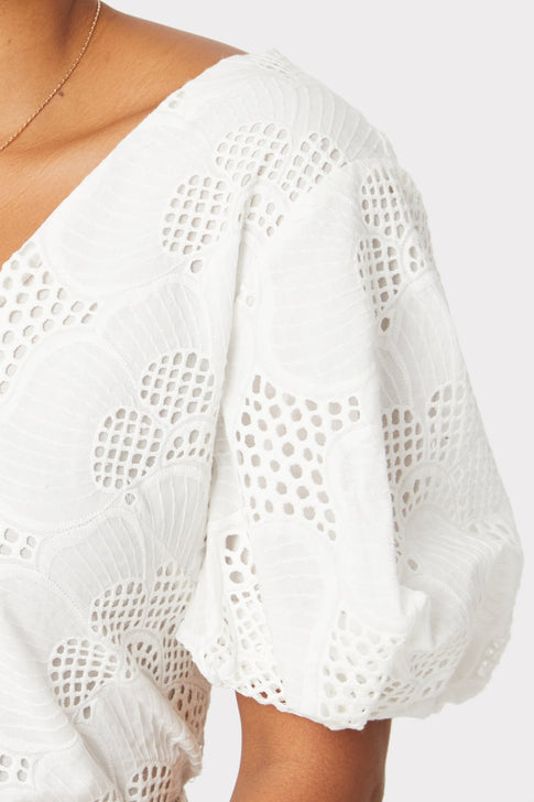 Maci Pieres Eyelet Puff Sleeve Top 2