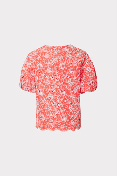 Tournesol Eyelet Top Coral Image 8 of 8