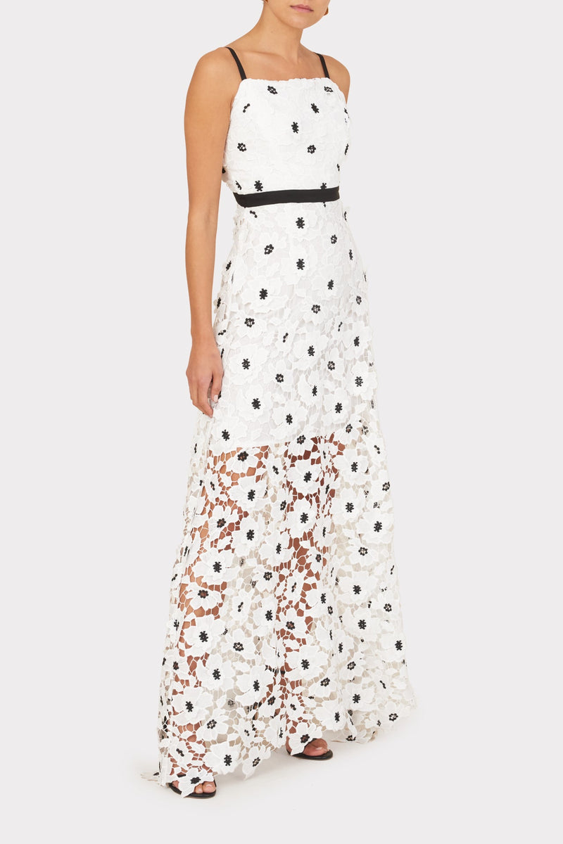 Leighton 3D Poppy Floral Lace Dress