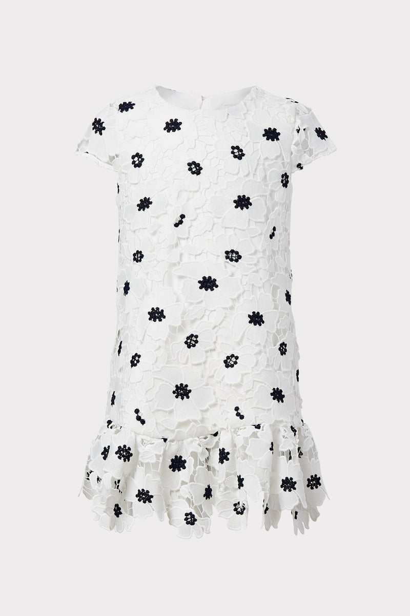 Milly Minis 3D Poppy Floral Lace Dress