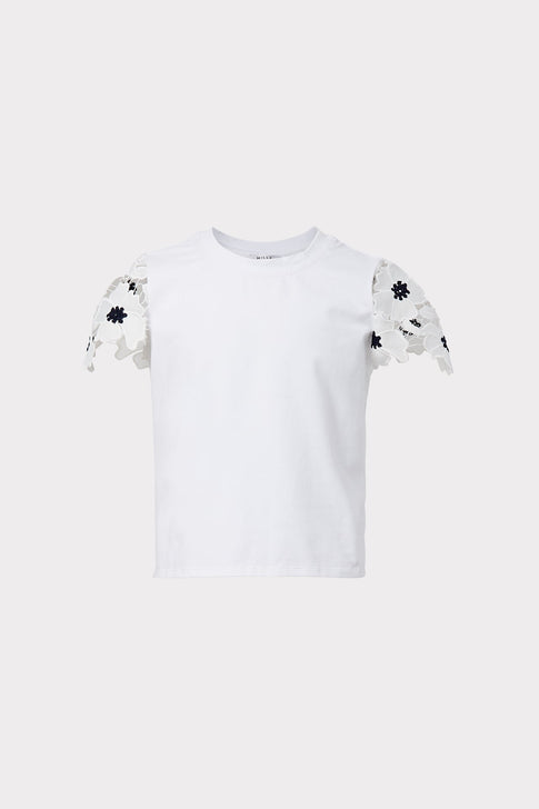 Milly Minis Lena 3D Poppy Floral Lace T-Shirt 0